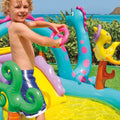Intex 57135 Dinoland Inflatable Paddling Pool Play Center with Dino Arch Sprayer and Fun Ball Games - Al-Raheem Imports