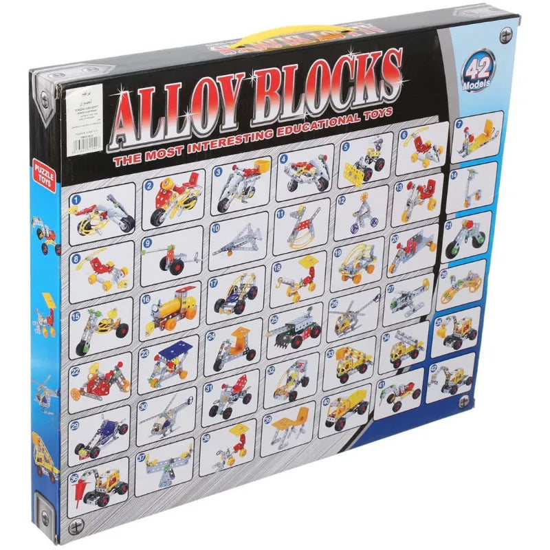 Generic Alloy Building Blocks 261 Pieces 42 Models Building Set for Kids