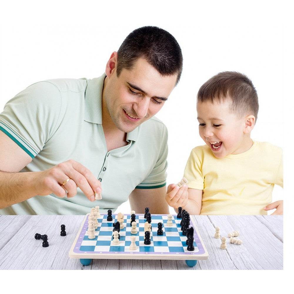 Wooden Memory Toy 4 In 1 Multifunctional Chess Logical Thinking and Memory Training Family Game - Al-Raheem Imports