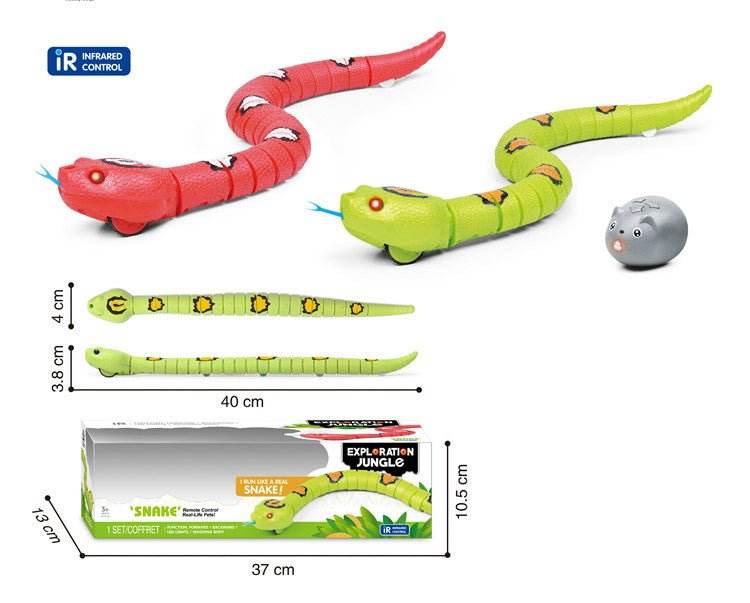 Jungle IR Remote Control Snake Electronic Toy Simulation for Kids 6+ Years - Al-Raheem Imports