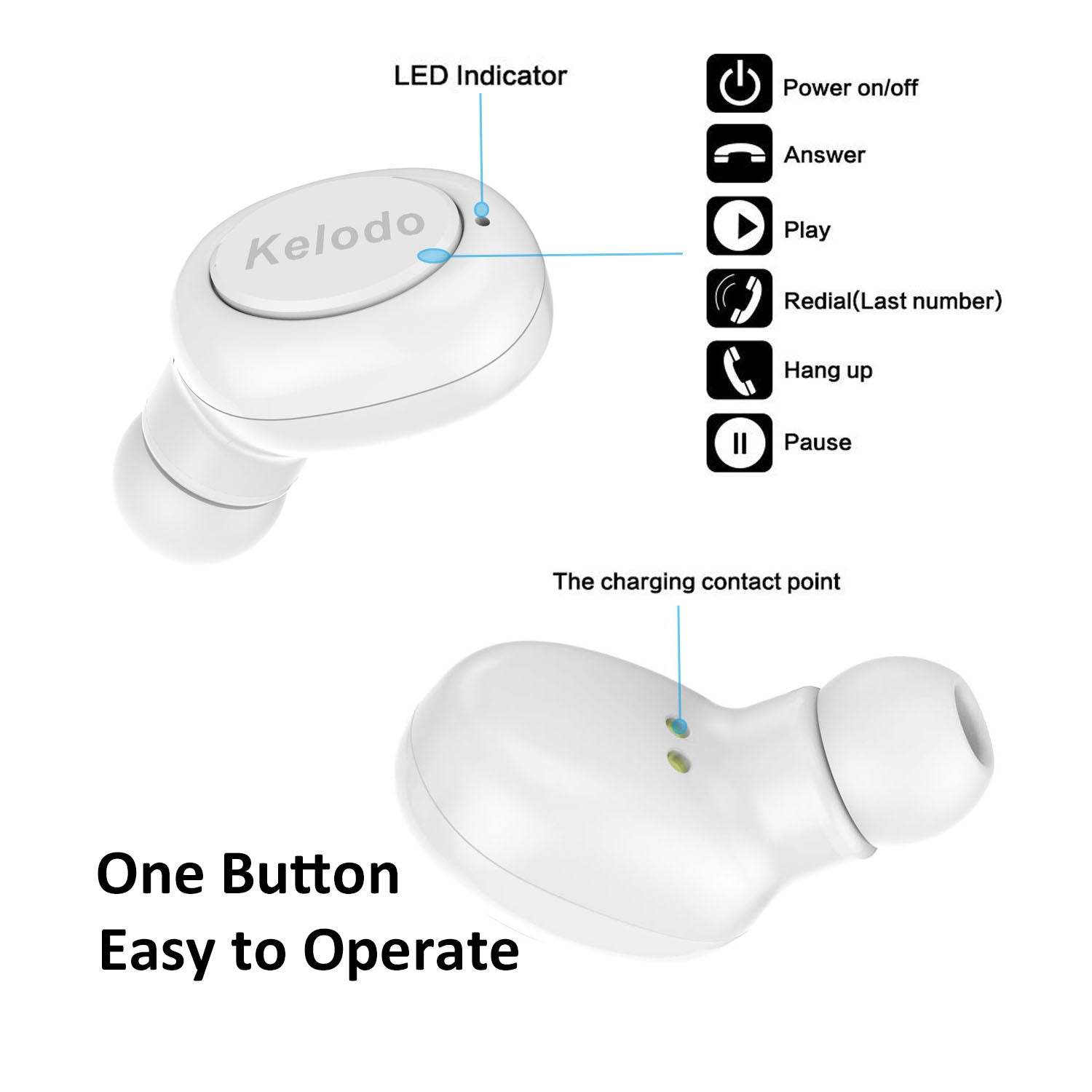 Kelodo S9 Bluetooth 5.0 TWS Wireless Earbuds with HiFi Stereo and Noise Reduction - Al-Raheem Imports