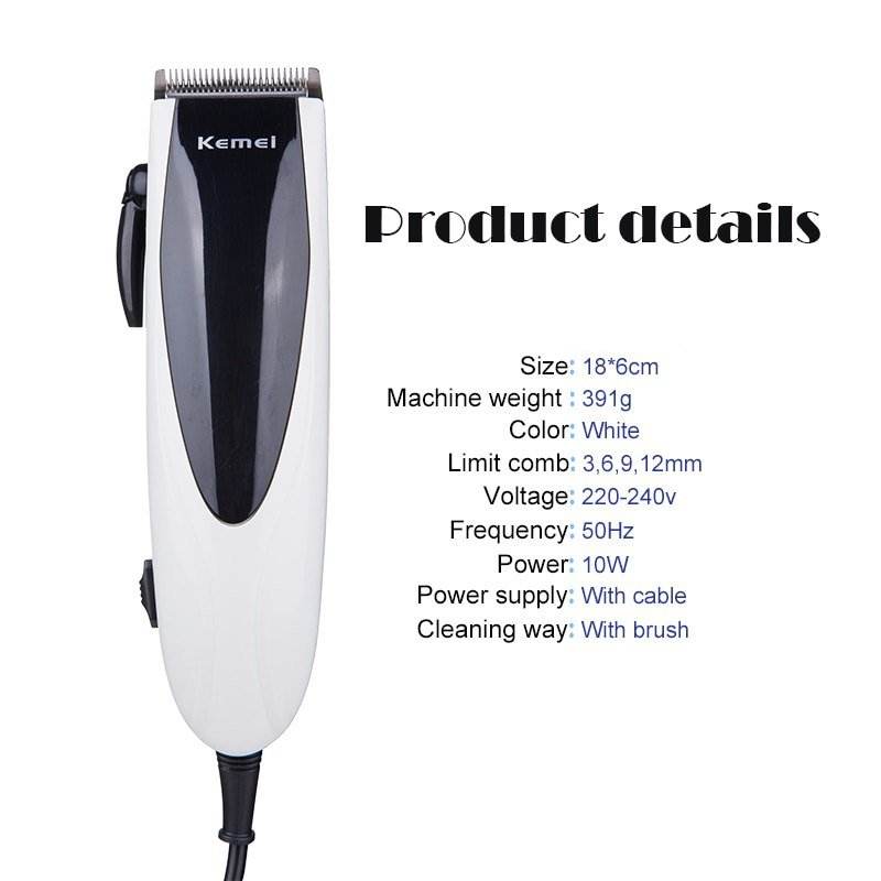 Kemei Professional Electric Hair Clipper Trimmer Men Grooming Shaver Machine - Al-Raheem Imports