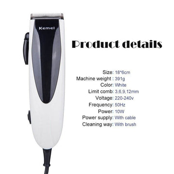 Kemei Professional Electric Hair Clipper Trimmer Men Grooming Shaver Machine - Al-Raheem Imports