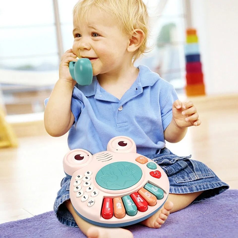 Children Music Telephone Multifunctional Piano and Hand Drum Baby Educational Toy