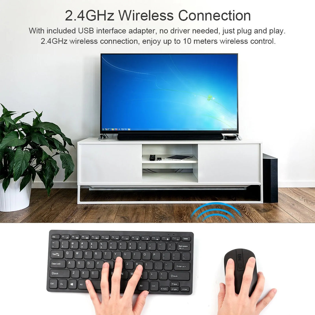 KM901 Wireless Keyboard and Mouse Combo 2.4G 78 Key Ultra Slim with Rechargeable Battery