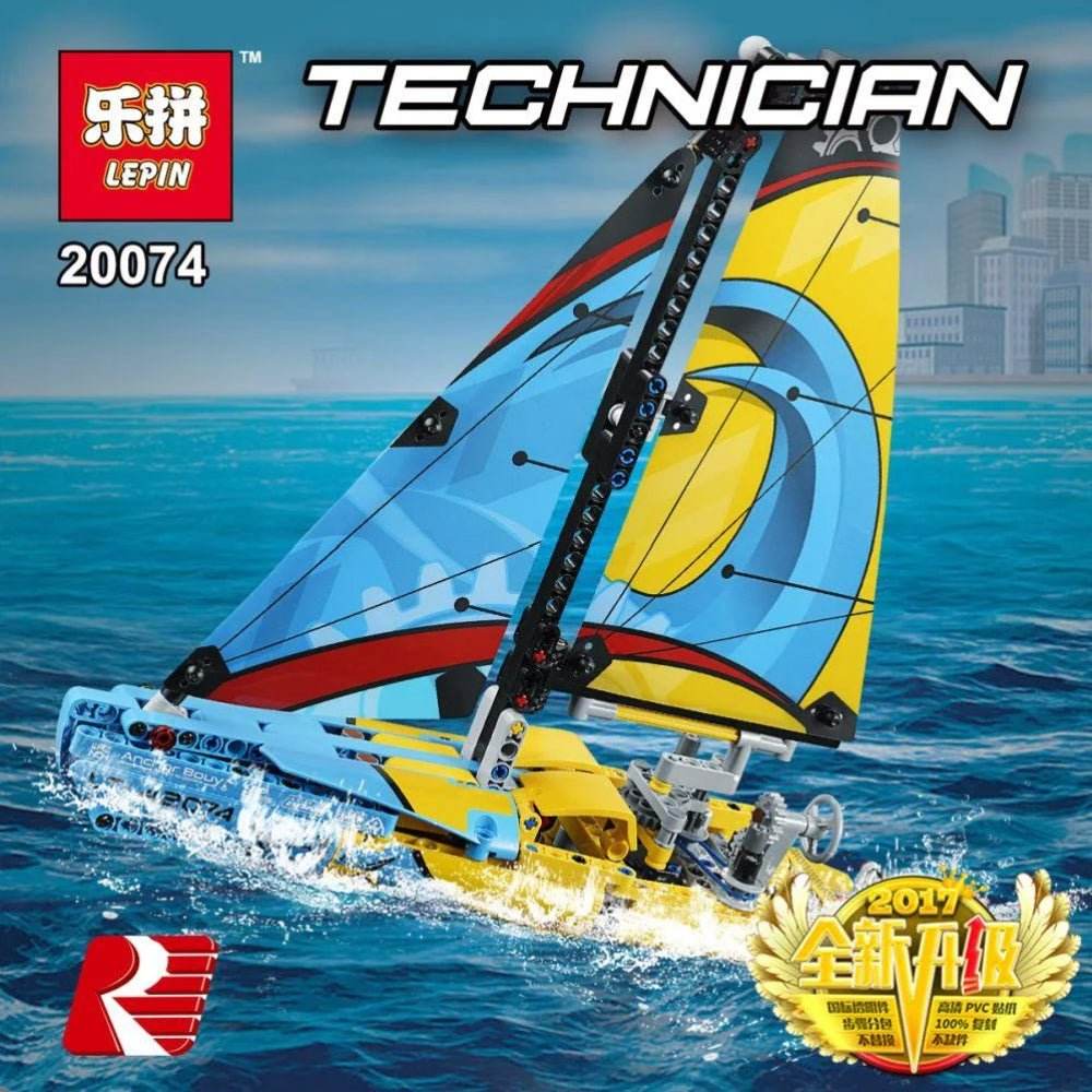 LEPIN 20074 Racing Yacht Building Blocks Set 370 Pcs Technic Series Kids 6+ - Al-Raheem Imports