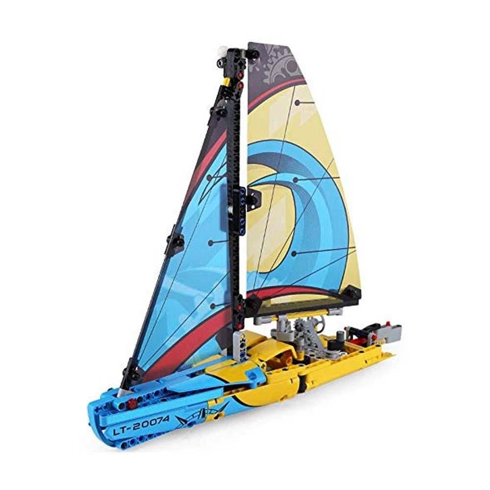 LEPIN 20074 Racing Yacht Building Blocks Set 370 Pcs Technic Series Kids 6+ - Al-Raheem Imports