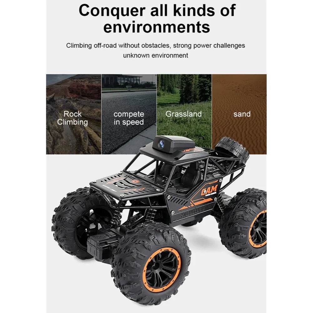 WIFI Control RC Car 1:18 2.4Ghz 2WD Alloy Radio Control FPV Off-Road Vehicle RTR Model Toy - Al-Raheem Imports