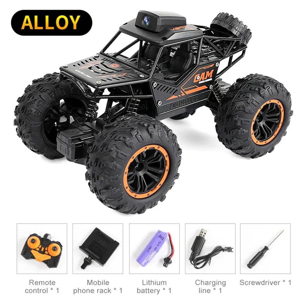 WIFI Control RC Car 1:18 2.4Ghz 2WD Alloy Radio Control FPV Off-Road Vehicle RTR Model Toy - Al-Raheem Imports