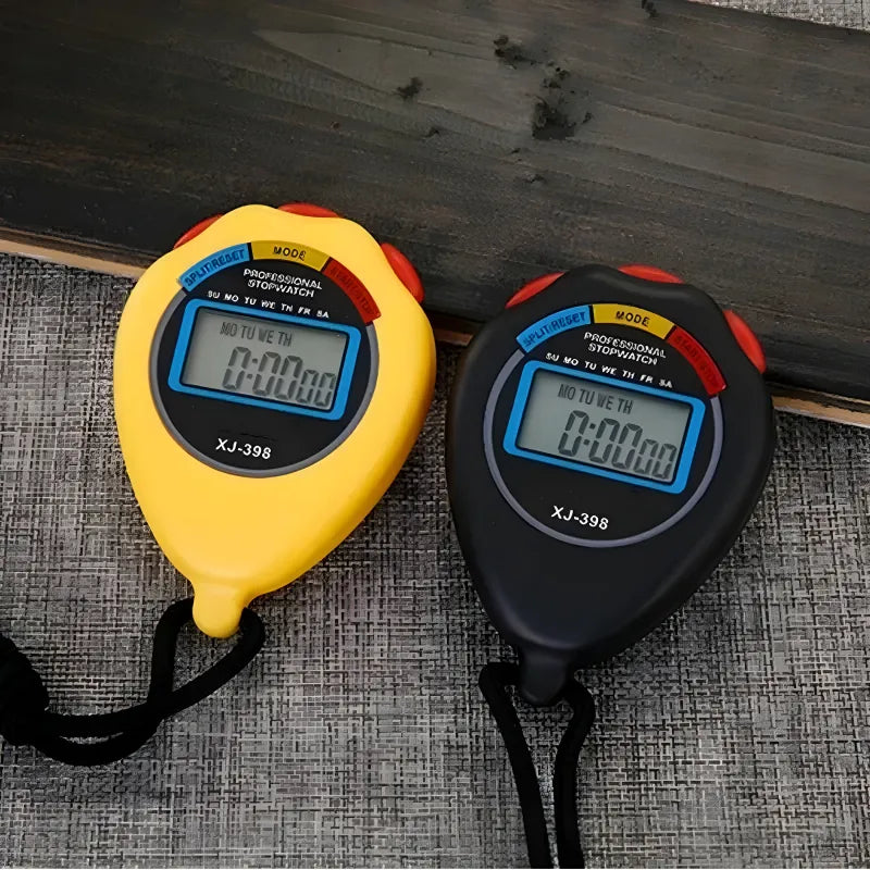 XJ 398 XINJIE Multi Functional Portable Professional Digital Sports Stopwatch with Split Time Feature and Neckband for Gym Training Running and Coaching