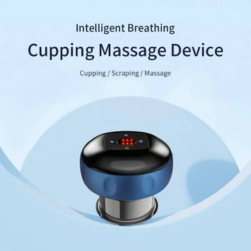6 Level Multi Functional Intelligent Breathing Cupping Massage Instrument with Red Light Heating and Electric Suction Scraping Therapy for Body Slimming and Muscle Relief