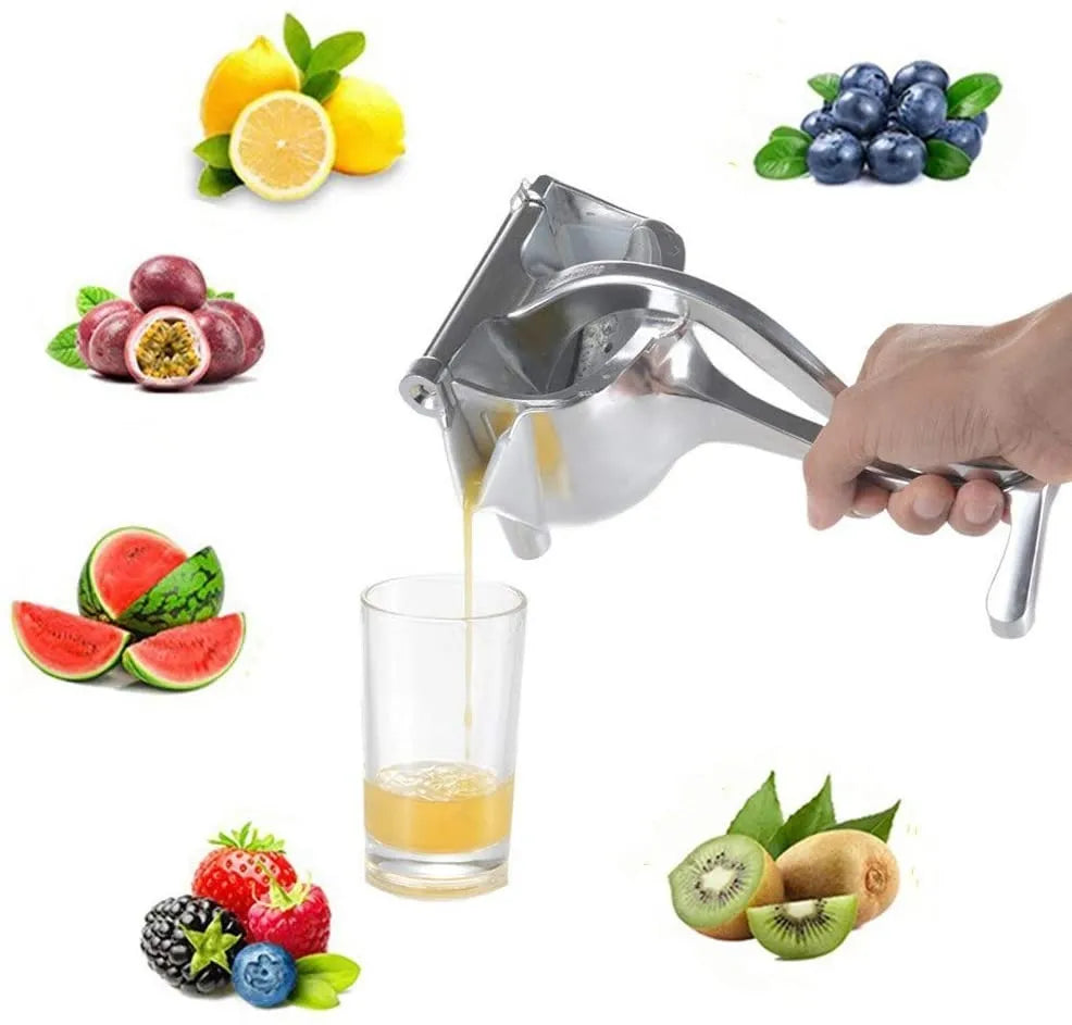 Heavy-Duty Aluminum Alloy Manual Hand Press Juice Squeezer for Fresh Citrus and Fruits