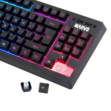 Marvo Scorpion K607 87-Key TKL Membrane Gaming Keyboard with RGB Lighting