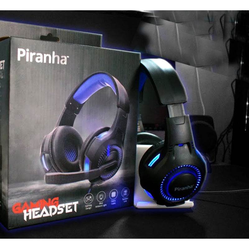Piranha 2145 Wired Gaming Headset with Noise Cancelling Mic and LED Light - Al-Raheem Imports