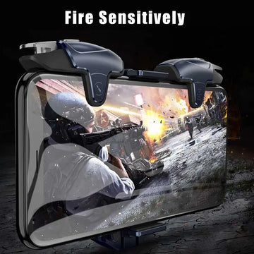 MEMO AK03 PUBG Mobile Phone Gaming Controller Trigger Adjustable Gear Low Noise Cooler with RGB Light