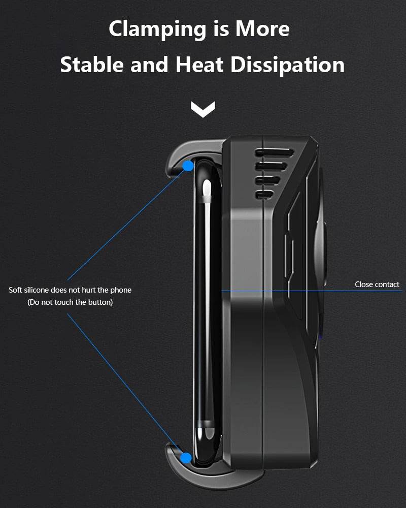 MEMO DL01 No Noise Mobile Phone Radiator Cooling Fan for Gaming with Fast Heat Dissipation - Al-Raheem Imports