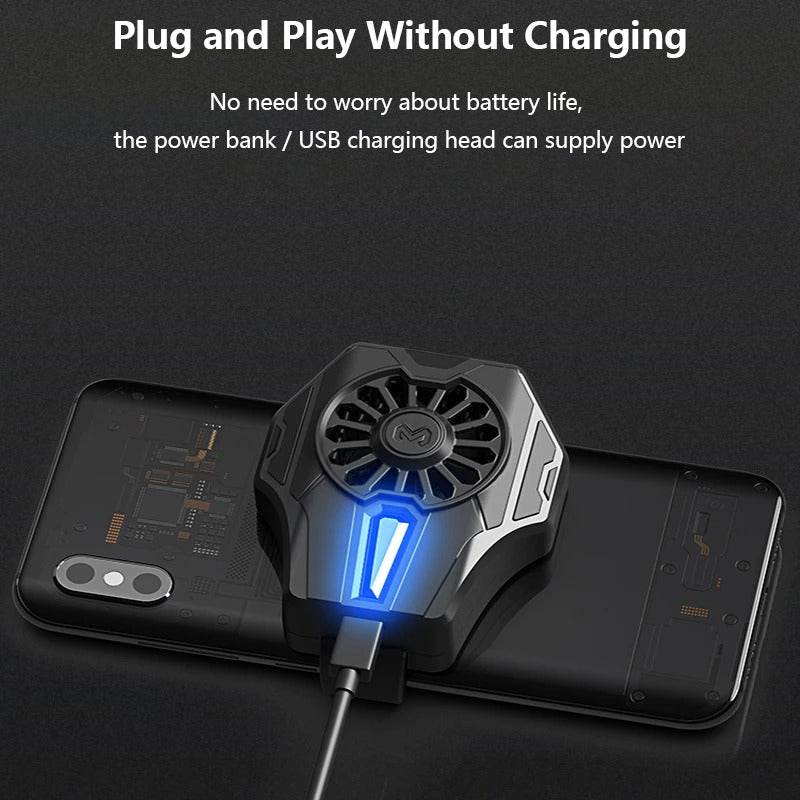 MEMO DL01 No Noise Mobile Phone Radiator Cooling Fan for Gaming with Fast Heat Dissipation - Al-Raheem Imports