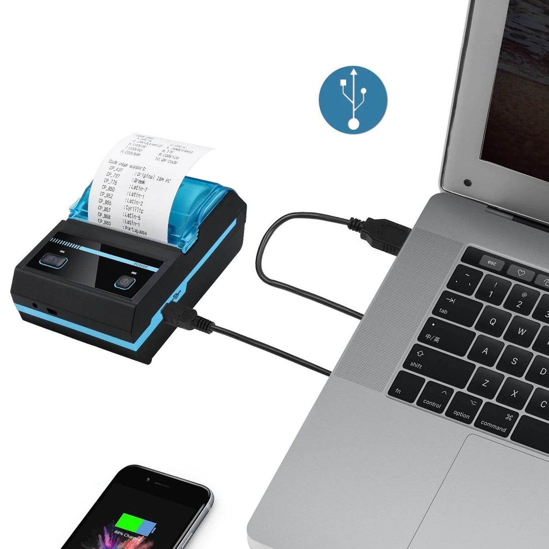 MHT-P5801 48mm Mini Portable Bluetooth Thermal Receipt Printer - Al-Raheem Imports