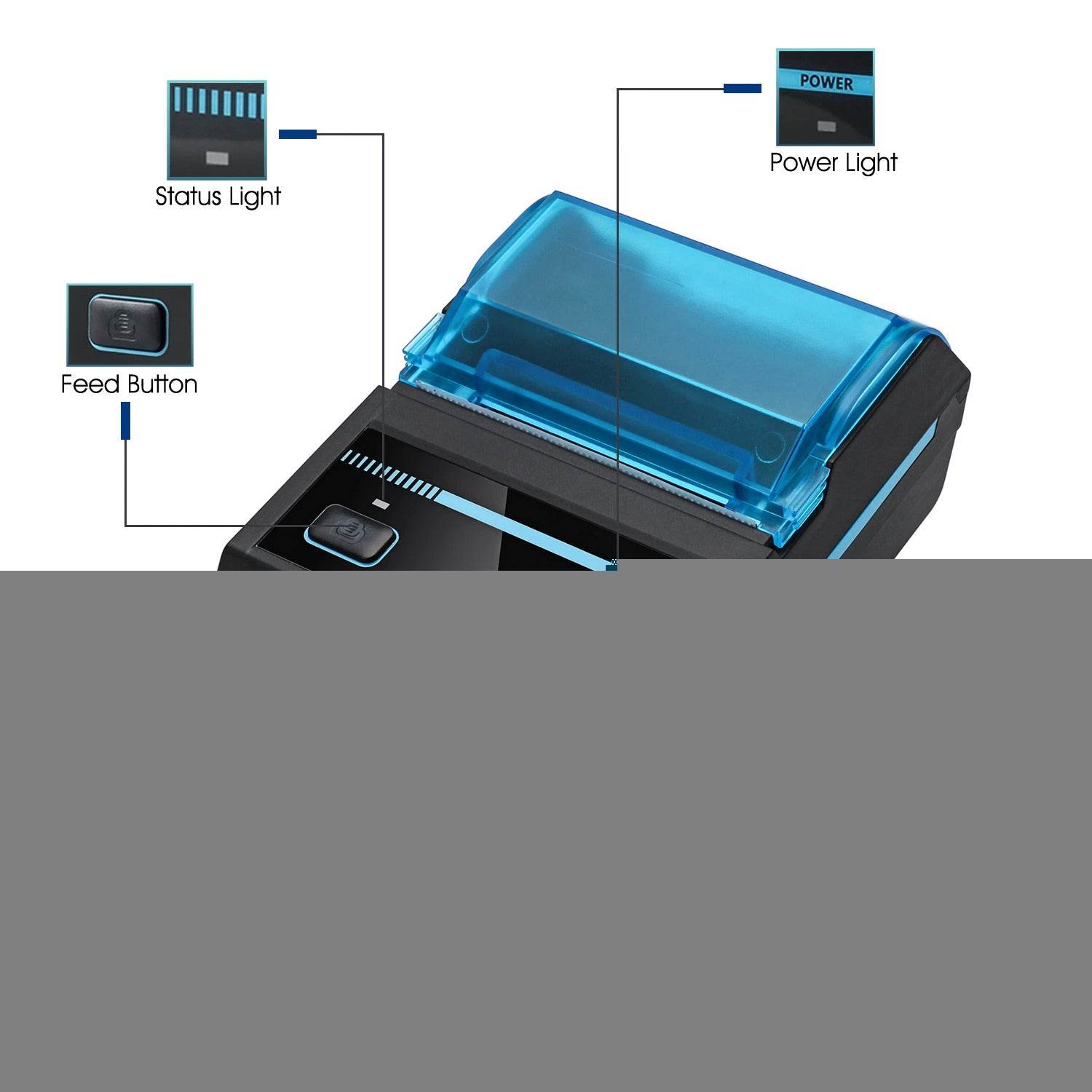 MHT-P5801 48mm Mini Portable Bluetooth Thermal Receipt Printer - Al-Raheem Imports