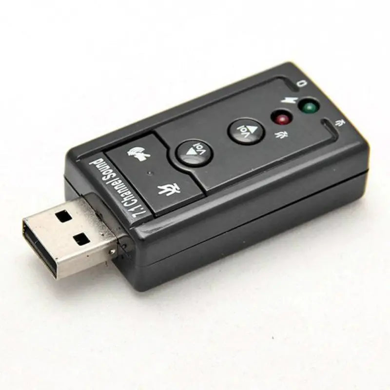 Mini External USB Sound Card 7.1 CH 3D Audio Adapter with 3.5mm Headset for PC and Notebook