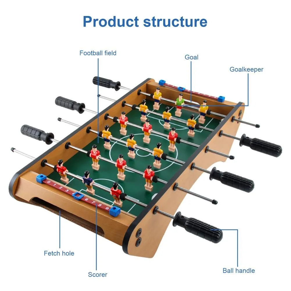 Mini Tabletop Football Table Portable Soccer Game Set with 2 Balls and Score Keeper for Kids