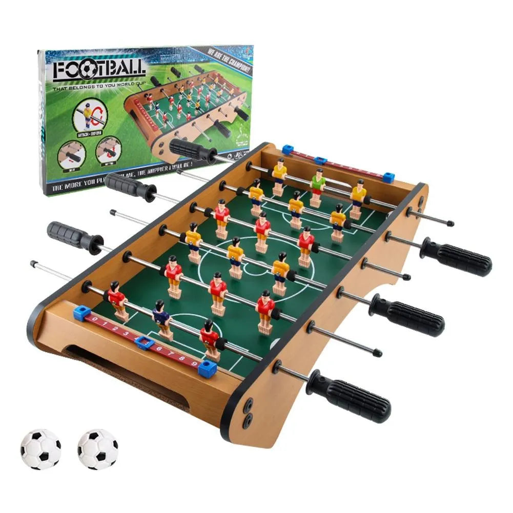 Mini Tabletop Football Table Portable Soccer Game Set with 2 Balls and Score Keeper for Kids