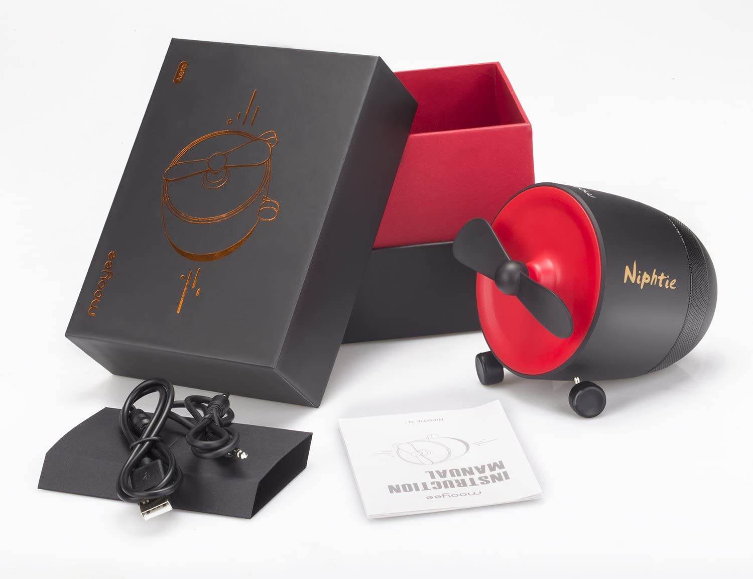 Mooyee Bluetooth Portable Speaker Aero Wireless Stereo Sound Mini Fan Design - Al-Raheem Imports