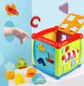 Multifunctional Musical Toddler Toy Educational Baby Gear Clock with Geometric Block Sorting - Al-Raheem Imports