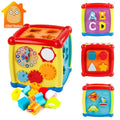 Multifunctional Musical Toddler Toy Educational Baby Gear Clock with Geometric Block Sorting - Al-Raheem Imports