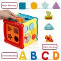 Multifunctional Musical Toddler Toy Educational Baby Gear Clock with Geometric Block Sorting - Al-Raheem Imports