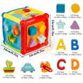 Multifunctional Musical Toddler Toy Educational Baby Gear Clock with Geometric Block Sorting - Al-Raheem Imports
