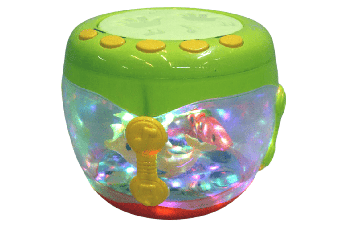 Musical Flash Drum Toy with Lights & Sounds for Kids 3+ Battery Operated - Al-Raheem Imports