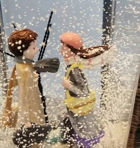 Musical Snow Globe Lantern with LED Lights for Home and Seasonal Decor