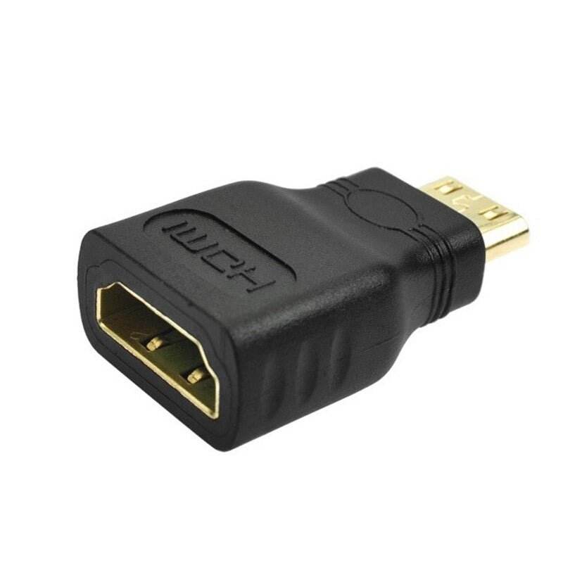 Pack of 5 Mini HDMI to HDMI 1.4 Gold Plated Male to Female Adapters - Al-Raheem Imports