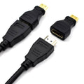 Pack of 5 Mini HDMI to HDMI 1.4 Gold Plated Male to Female Adapters - Al-Raheem Imports