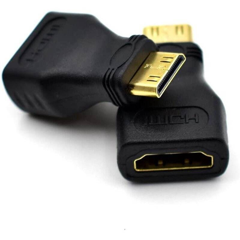 Pack of 5 Mini HDMI to HDMI 1.4 Gold Plated Male to Female Adapters - Al-Raheem Imports