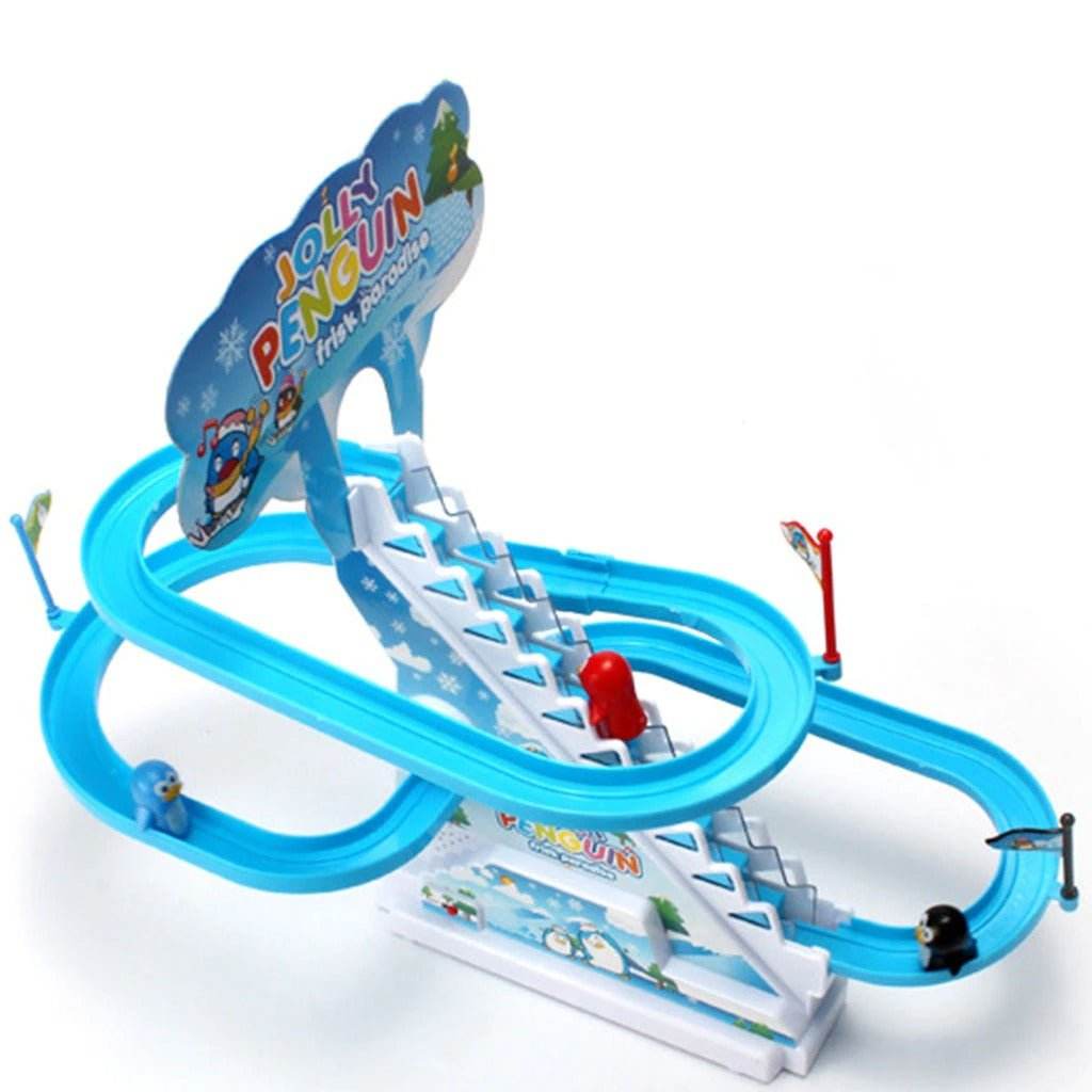 Penguin Sliding Track Race Train Toy with Music & Lights Educational Game 3+ - Al-Raheem Imports