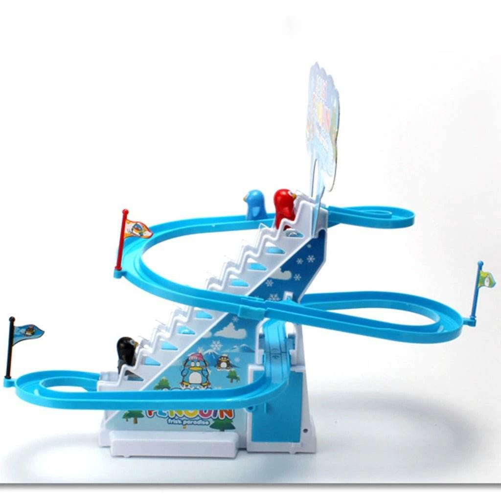 Penguin Sliding Track Race Train Toy with Music & Lights Educational Game 3+ - Al-Raheem Imports