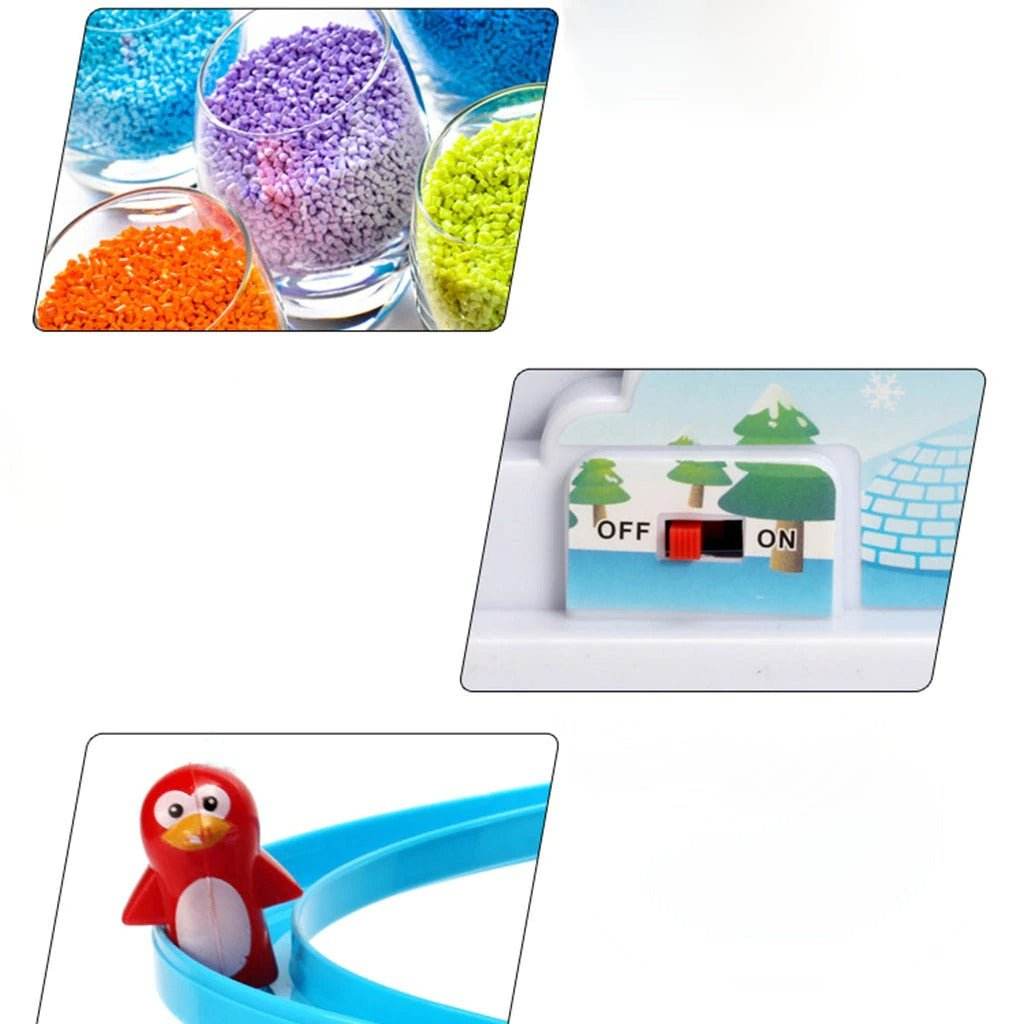 Penguin Sliding Track Race Train Toy with Music & Lights Educational Game 3+ - Al-Raheem Imports