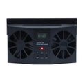 Solar Powered Car Cooler Window Exhaust Fan Dual Power Radiator Ventilation System - Al-Raheem Imports