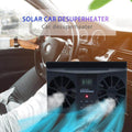 Solar Powered Car Cooler Window Exhaust Fan Dual Power Radiator Ventilation System - Al-Raheem Imports