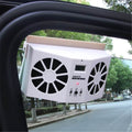 Solar Powered Car Cooler Window Exhaust Fan Dual Power Radiator Ventilation System - Al-Raheem Imports