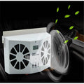 Solar Powered Car Cooler Window Exhaust Fan Dual Power Radiator Ventilation System - Al-Raheem Imports