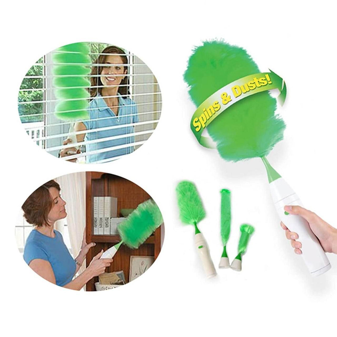 Go Duster Electric Feather Dust Brush Motorized Multi Surface Cleaner for Home or Office - Al-Raheem Imports
