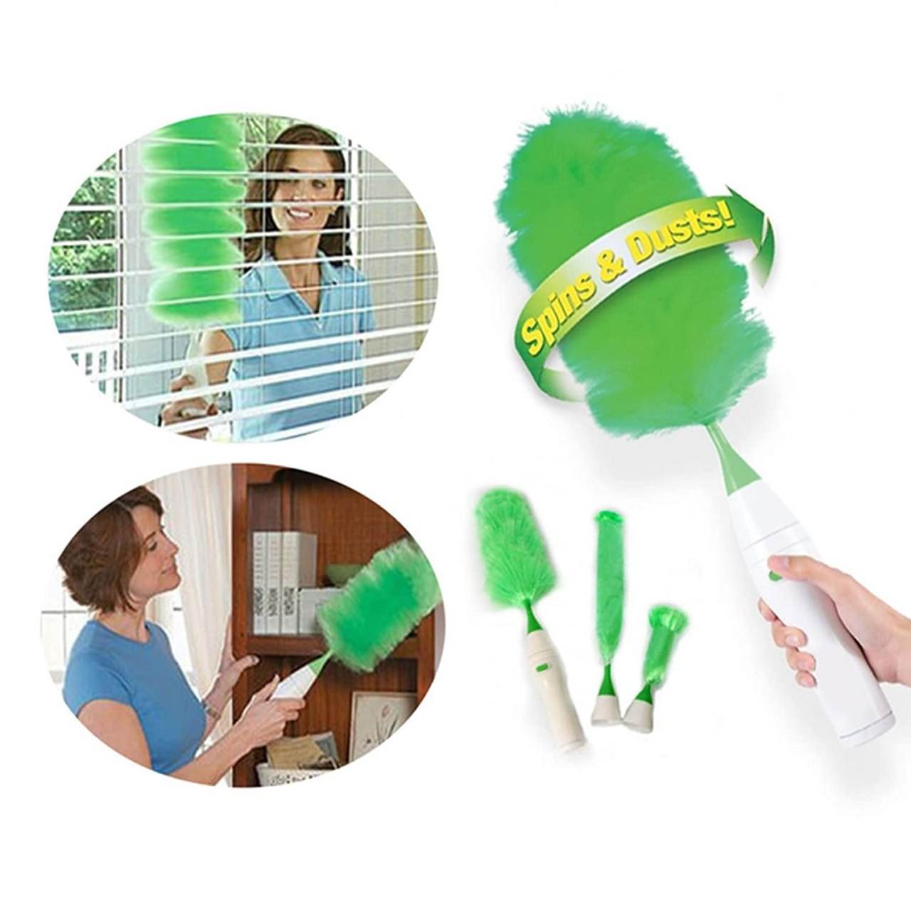 Go Duster Electric Feather Dust Brush Motorized Multi Surface Cleaner for Home or Office - Al-Raheem Imports