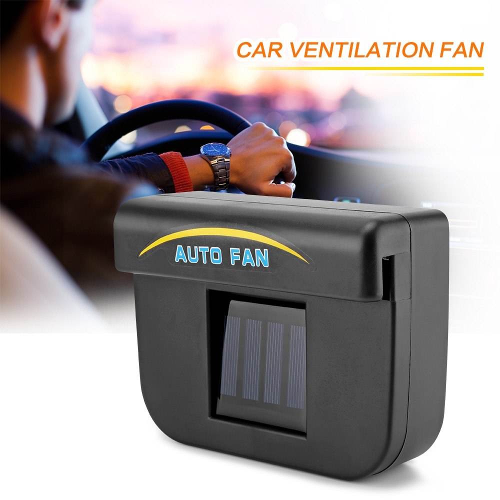 Solar Powered Car Window Cooling Fan Auto Air Ventilation Air Purifier System - Al-Raheem Imports