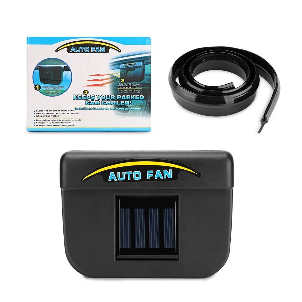 Solar Powered Car Window Cooling Fan Auto Air Ventilation Air Purifier System - Al-Raheem Imports