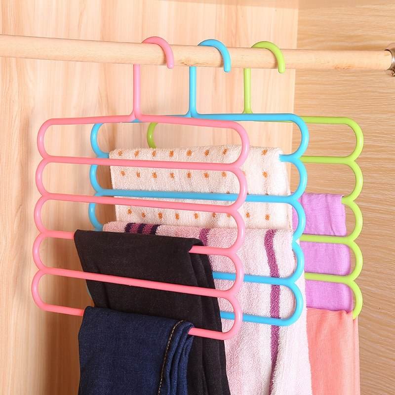 Pack of 3 Multi Layer Pants Hanger Closet Organizer and Wardrobe Storage Rack - Al-Raheem Imports