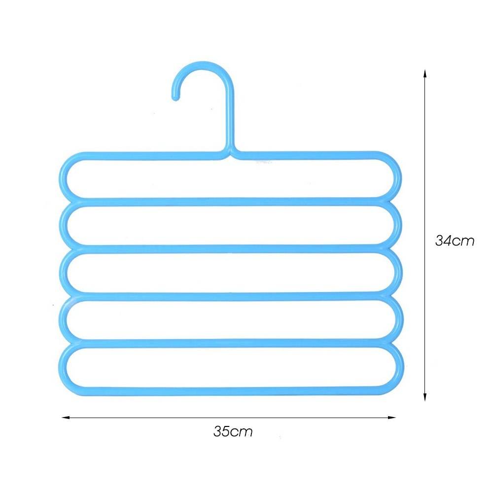 Pack of 3 Multi Layer Pants Hanger Closet Organizer and Wardrobe Storage Rack - Al-Raheem Imports