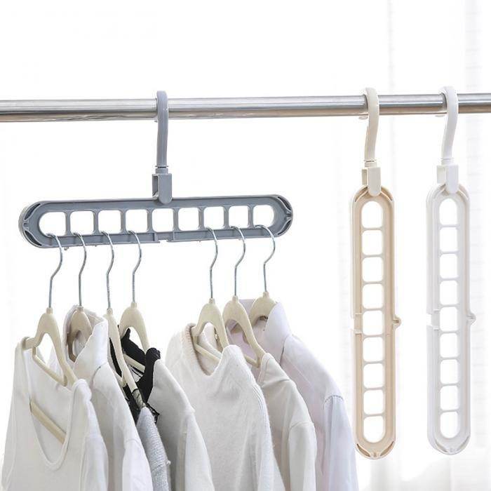 Pack Of 5 Rotating Anti-Skid Folding Hangers Space Saving Wet & Dry Clothes Organizer - Al-Raheem Imports